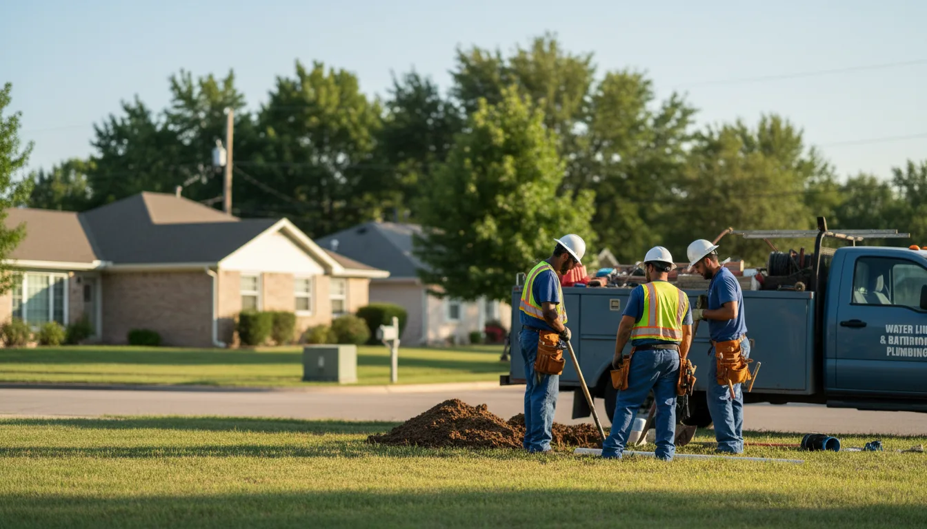 Residential water line and bathroom plumbing service in Belford, NJ